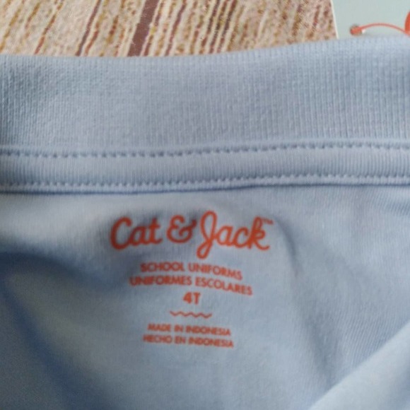 Cat n Jack light blue long sleeve polo sz 4T NWT - Picture 2 of 3